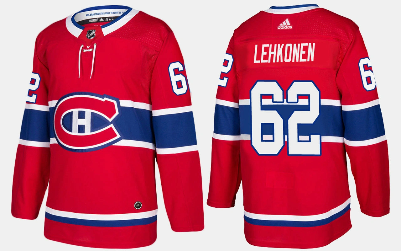 Montreal Canadiens #62 Artturi Lehkonen Home Red Jersey Montreal Canadiens #62 Artturi Lehkonen Home Red Jersey
