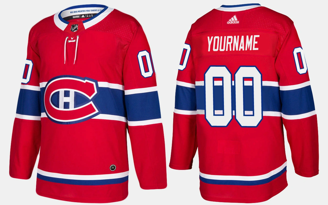 Montreal Canadiens #00 Custom Home Red Jersey Montreal Canadiens #00 Custom Home Red Jersey