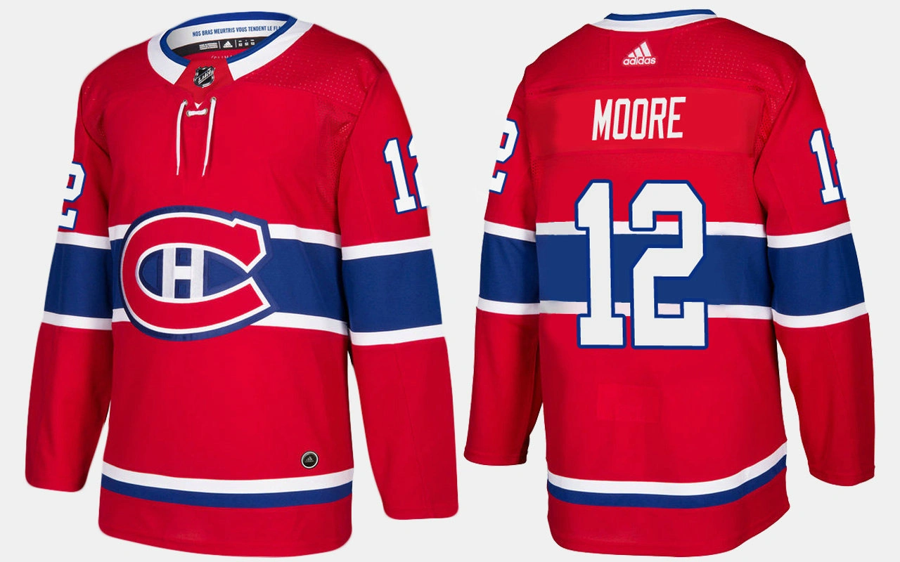 Montreal Canadiens #12 Retired Dickie Moore Home Red Jersey Montreal Canadiens #12 Retired Dickie Moore Home Red Jersey