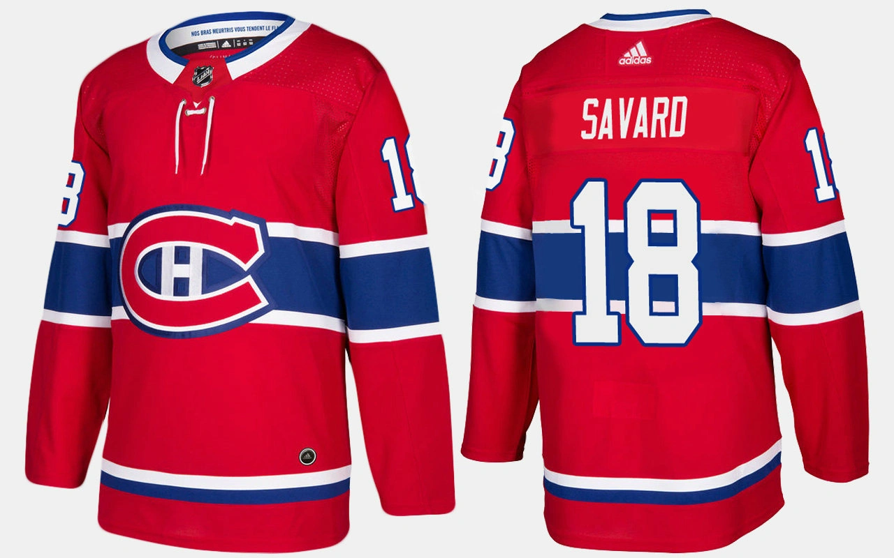 Montreal Canadiens #18 Retired Serge Savard Home Red Jersey