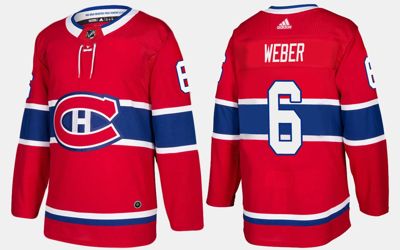 Montreal Canadiens #6 Shea Weber Home Red Jersey Montreal Canadiens #6 Shea Weber Home Red Jersey