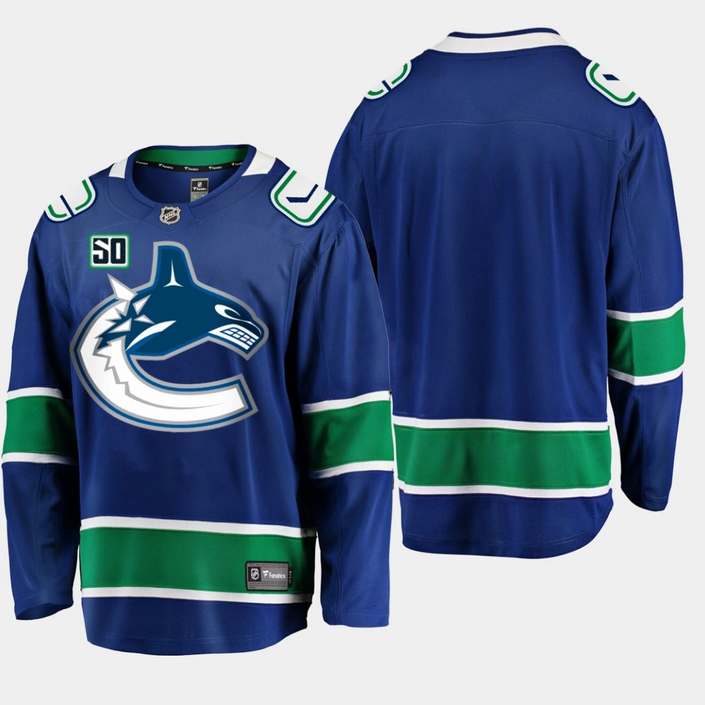 Youth Vancouver Canucks 50th Anniversary Blue Home Jersey Youth Vancouver Canucks 50th Anniversary Blue Home Jersey
