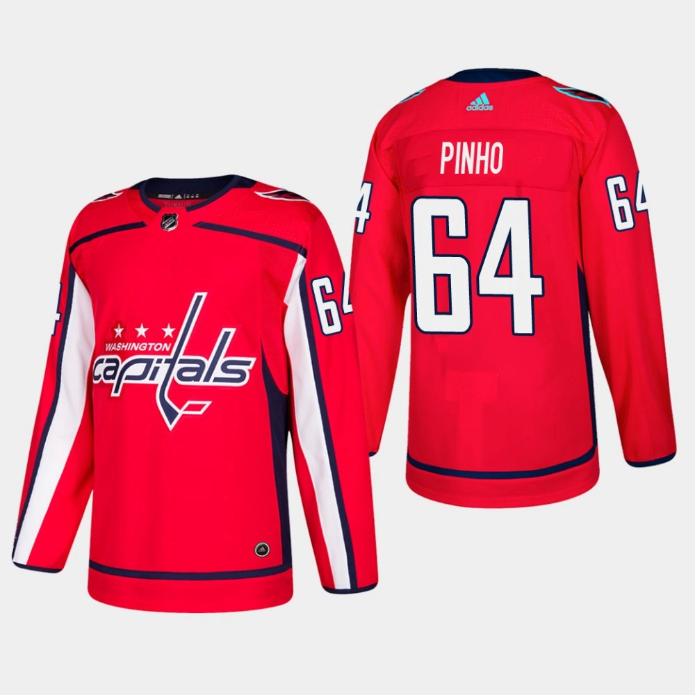 Washington Capitals #64 Brian Pinho Home Red Jersey