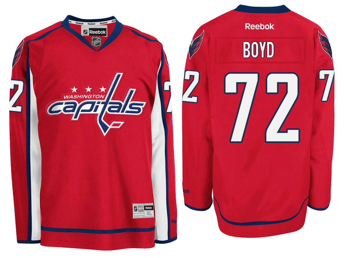 Washington Capitals #72 Travis Boyd Home Premier Player Red Reebok Jersey