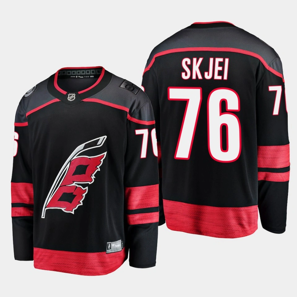 Youth Carolina Hurricanes Brady Skjei 2022-23 Primary Home Black #76 Jersey Breakaway Player