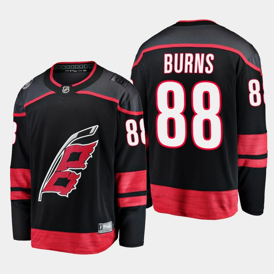 Youth Carolina Hurricanes Brent Burns 2022-23 Primary Home Black #88 Jersey Breakaway Player