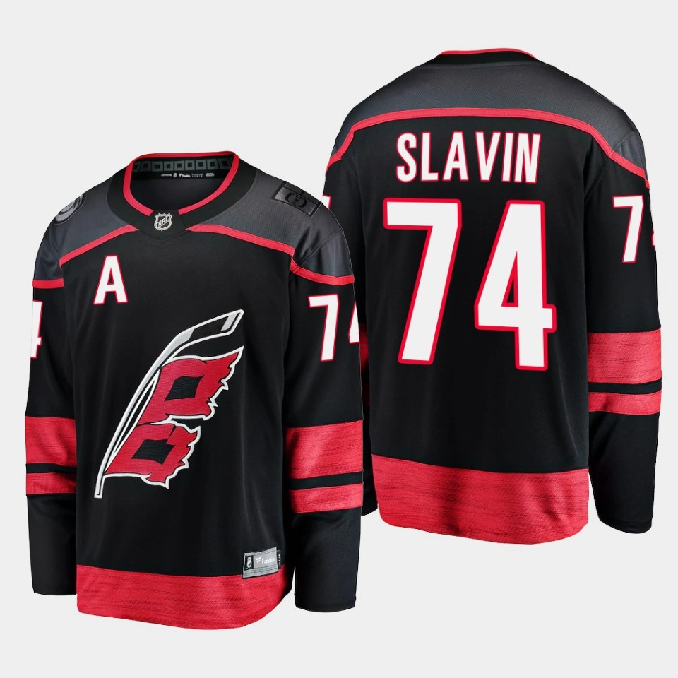 Women's Carolina Hurricanes Jaccob Slavin 2022-23 Primary Home Black #74 Jersey Breakaway Player Women's Carolina Hurricanes Jaccob Slavin 2022-23 Primary Home Black #74 Jersey Breakaway Player