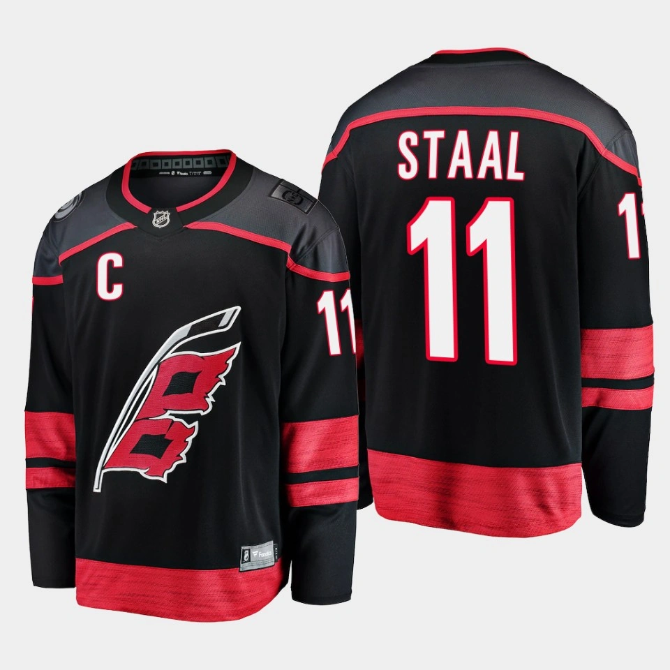 Youth Carolina Hurricanes Jordan Staal 2022-23 Primary Home Black #11 Jersey Breakaway Player