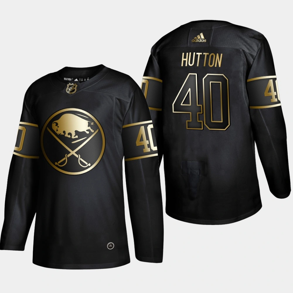 Youth Buffalo Sabres Carter Hutton 2019 NHL Golden Edition Authentic Player Black Jersey Youth Buffalo Sabres Carter Hutton 2019 NHL Golden Edition Authentic Player Black Jersey