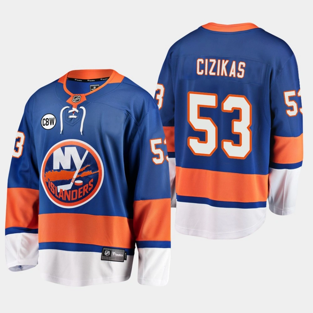 Women's New York Islanders Casey Cizikas #53 2018-19 Home Royal Premier CBW Jersey Women's New York Islanders Casey Cizikas #53 2018-19 Home Royal Premier CBW Jersey
