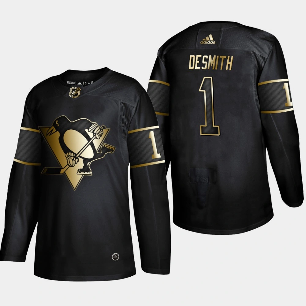 Women's Pittsburgh Penguins Casey DeSmith #1 Black 2019 NHL Golden Edition Authentic Player Jersey