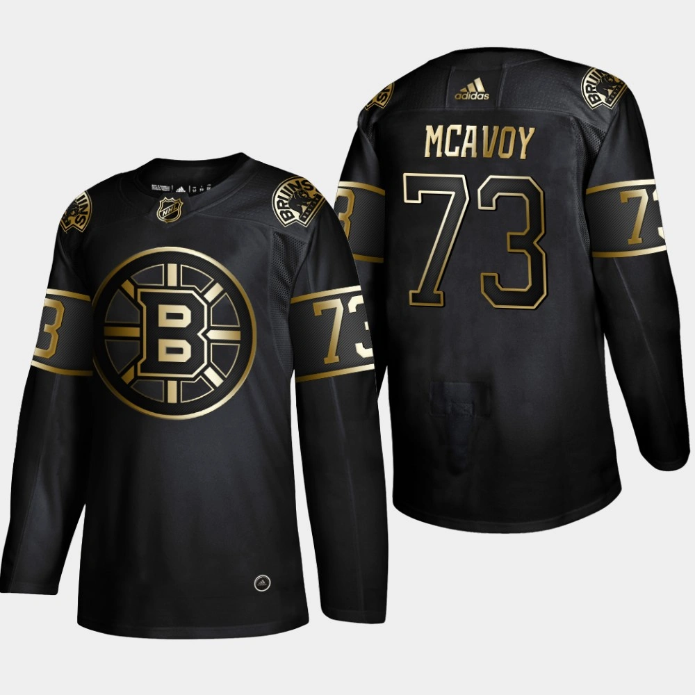 Boston Bruins Charlie McAvoy #73 2019 NHL Golden Edition Authentic Player Black Jersey Boston Bruins Charlie McAvoy #73 2019 NHL Golden Edition Authentic Player Black Jersey