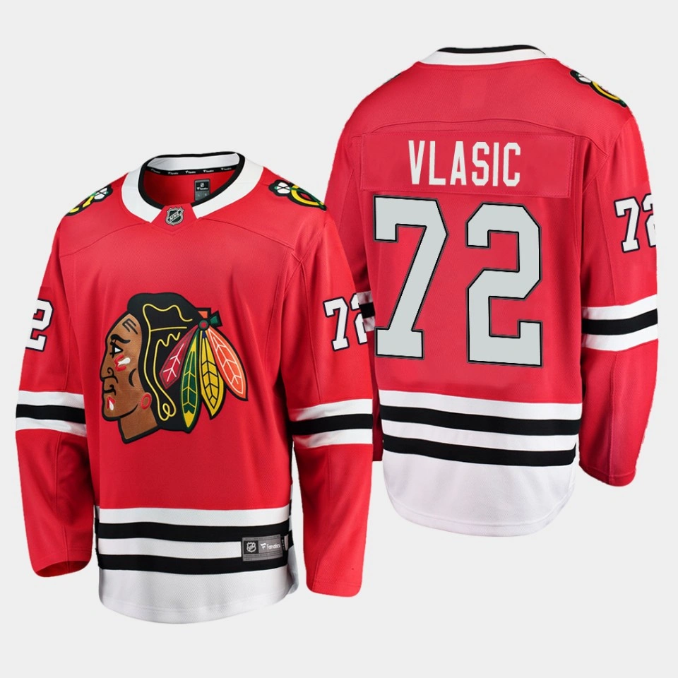 Alex Vlasic Chicago Blackhawks Home Breakaway Player Red Jersey