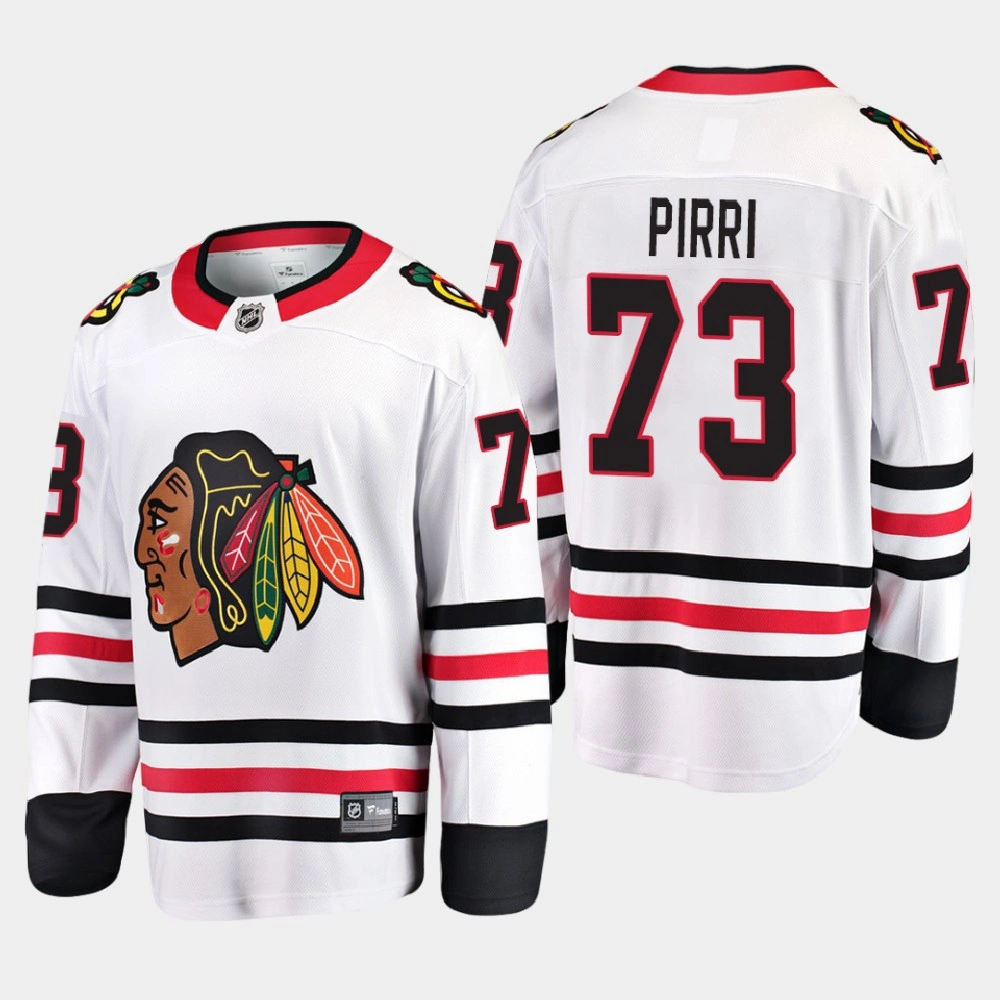 Youth Chicago Blackhawks Brandon Pirri #73 Away 2020-21 Breakaway Player White Jersey