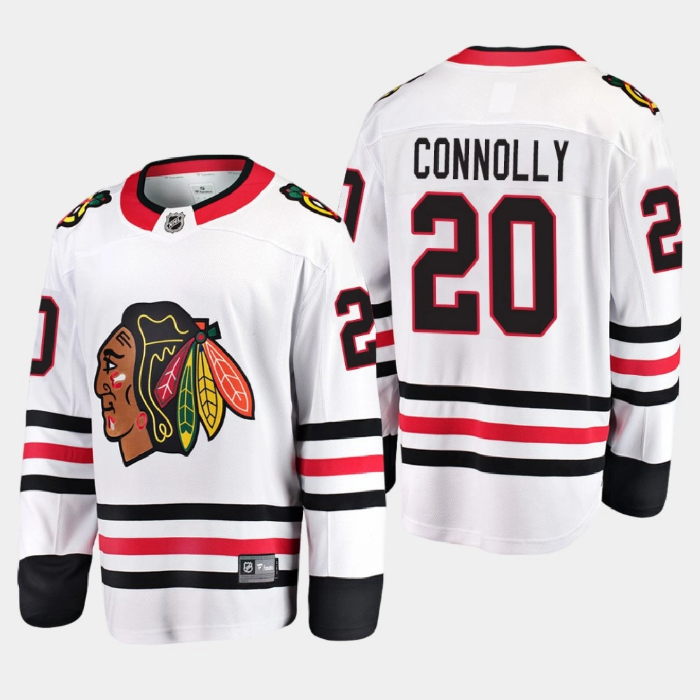Men's Chicago Blackhawks Brett Connolly #20 Away 2021 White Jersey