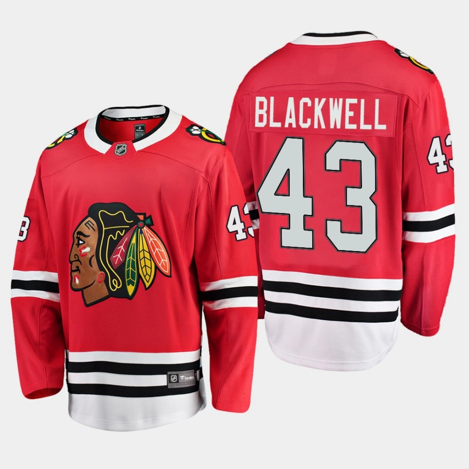 Women's Colin Blackwell Chicago Blackhawks Home Breakaway Player Red Jersey