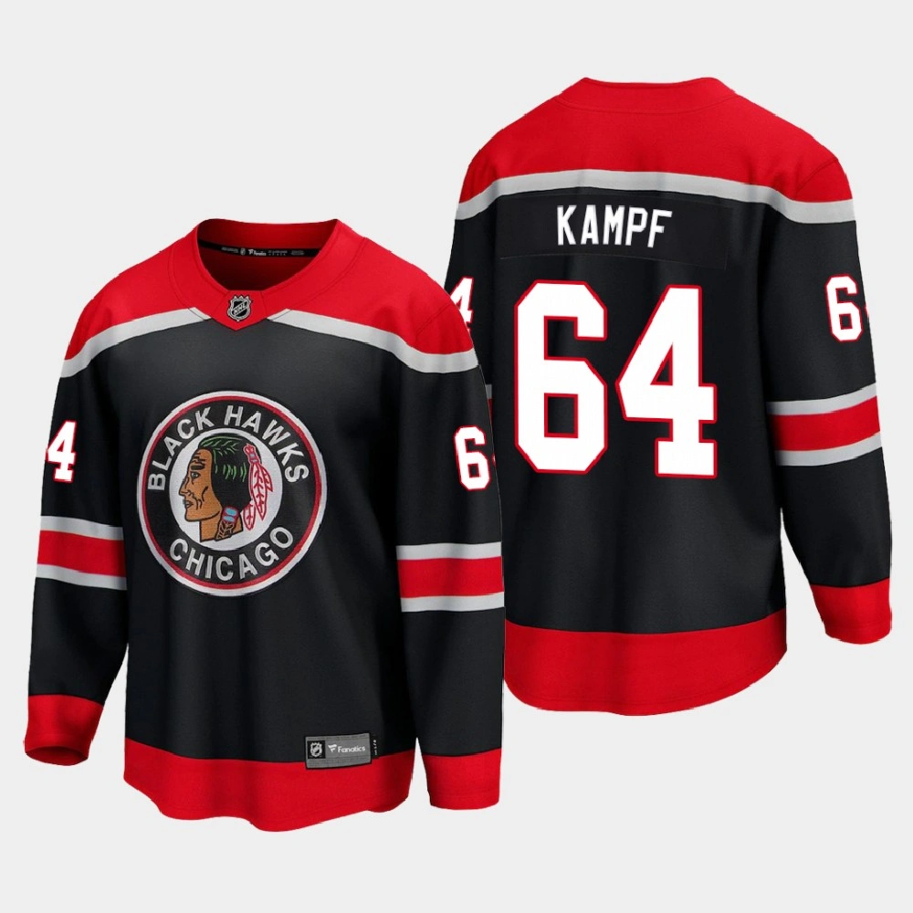 Women's Chicago Blackhawks David Kampf #64 Special Edition 2021 Breakaway Black Jersey Women's Chicago Blackhawks David Kampf #64 Special Edition 2021 Breakaway Black Jersey
