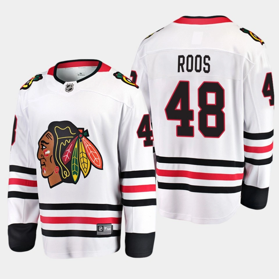 Chicago Blackhawks Filip Roos Away White #48 Jersey Breakaway Player