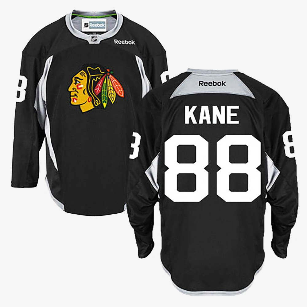 Women's Patrick Kane Chicago Blackhawks Black Practice Jersey