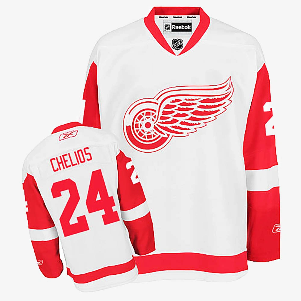 Youth Chris Chelios Detroit Red Wings White Away Jersey Youth Chris Chelios Detroit Red Wings White Away Jersey
