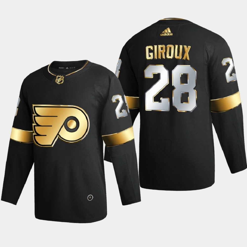 Men Philadelphia Flyers Claude Giroux #28 2020-21 Golden Edition Limited Authentic Jersey - Black