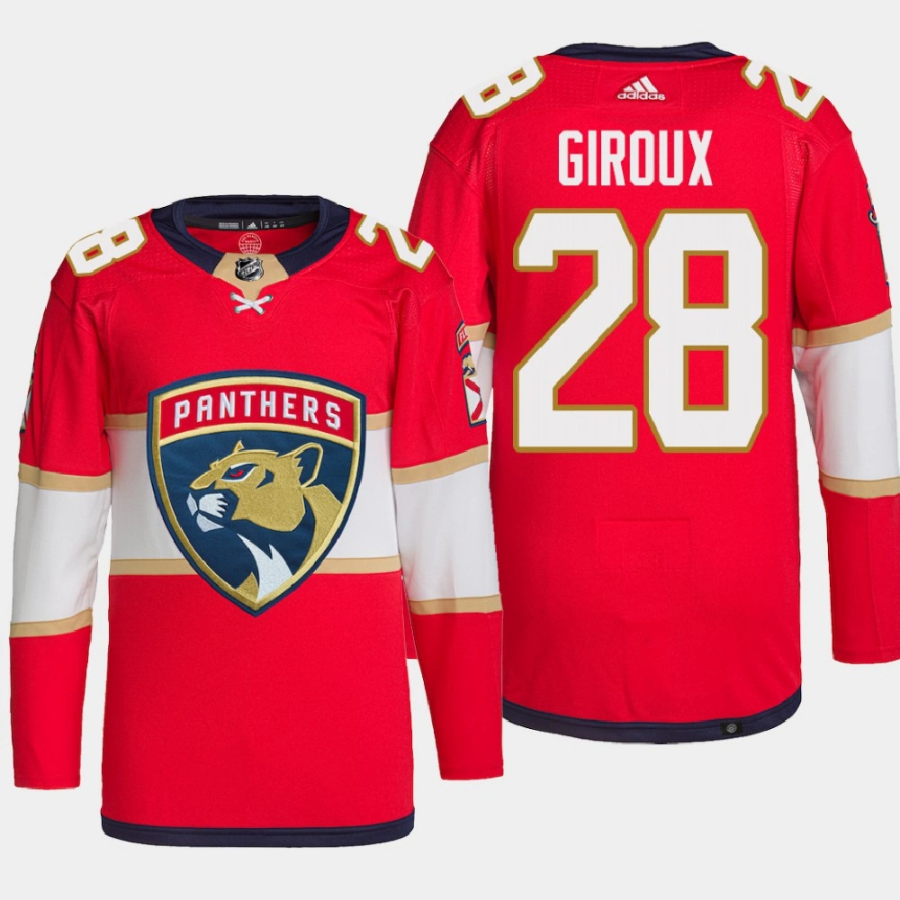 Men Florida Panthers Claude Giroux #28 Home Authentic Primegreen Red Jersey