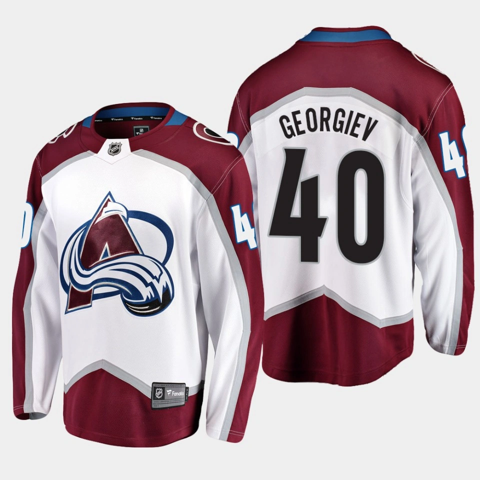 Youth Alexandar Georgiev Colorado Avalanche Away 2022 Trade White Jersey