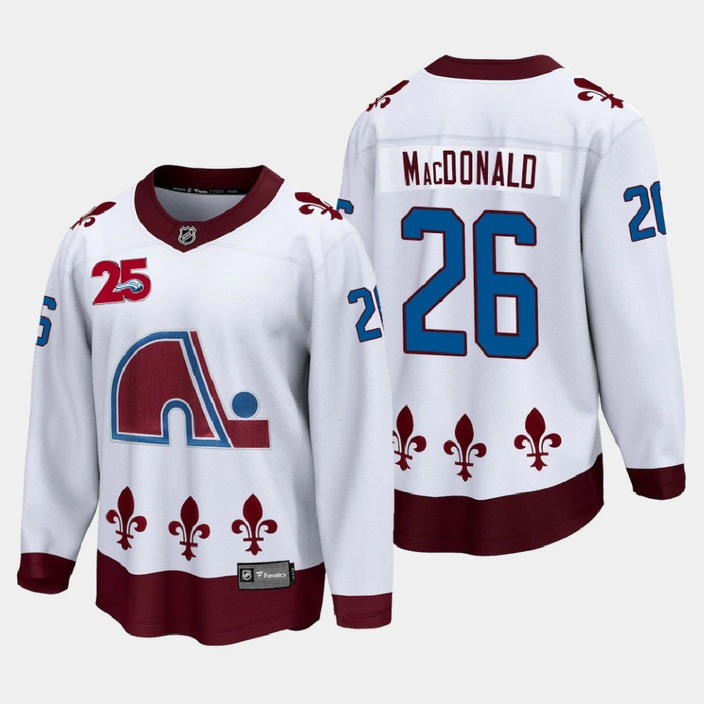 Women's Colorado Avalanche Jacob MacDonald #26 Reverse Retro 2021 White Jersey