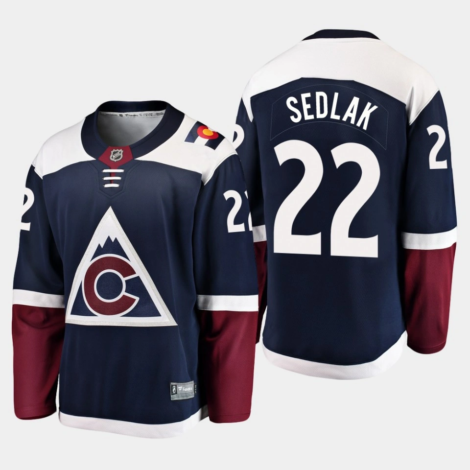 Youth Colorado Avalanche Lukas Sedlak Alternate Blue #22 Jersey Breakaway Player