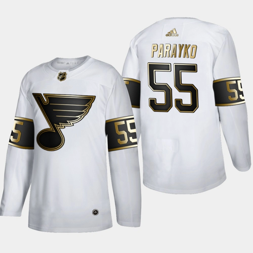 Youth St. Louis Blues Colton Parayko #55 NHL Golden Edition White Authentic Jersey Youth St. Louis Blues Colton Parayko #55 NHL Golden Edition White Authentic Jersey
