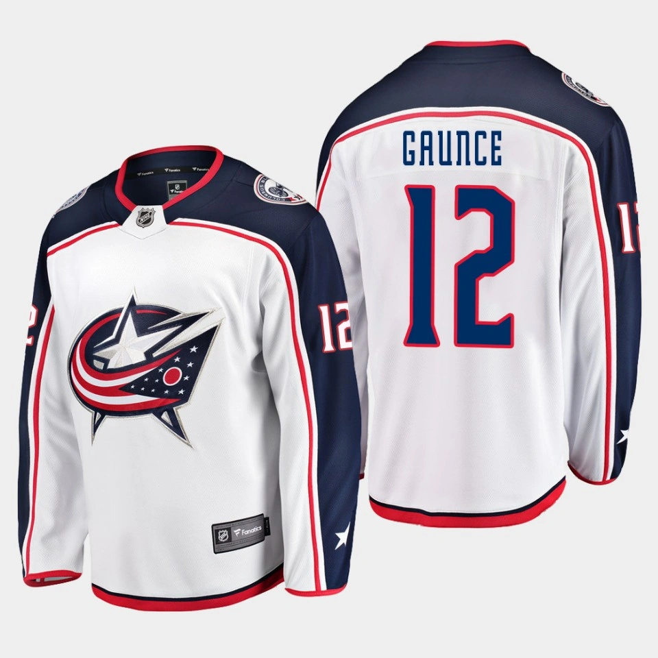 Youth Columbus Blue Jackets Brendan Gaunce Away White #12 Jersey Breakaway Player Youth Columbus Blue Jackets Brendan Gaunce Away White #12 Jersey Breakaway Player