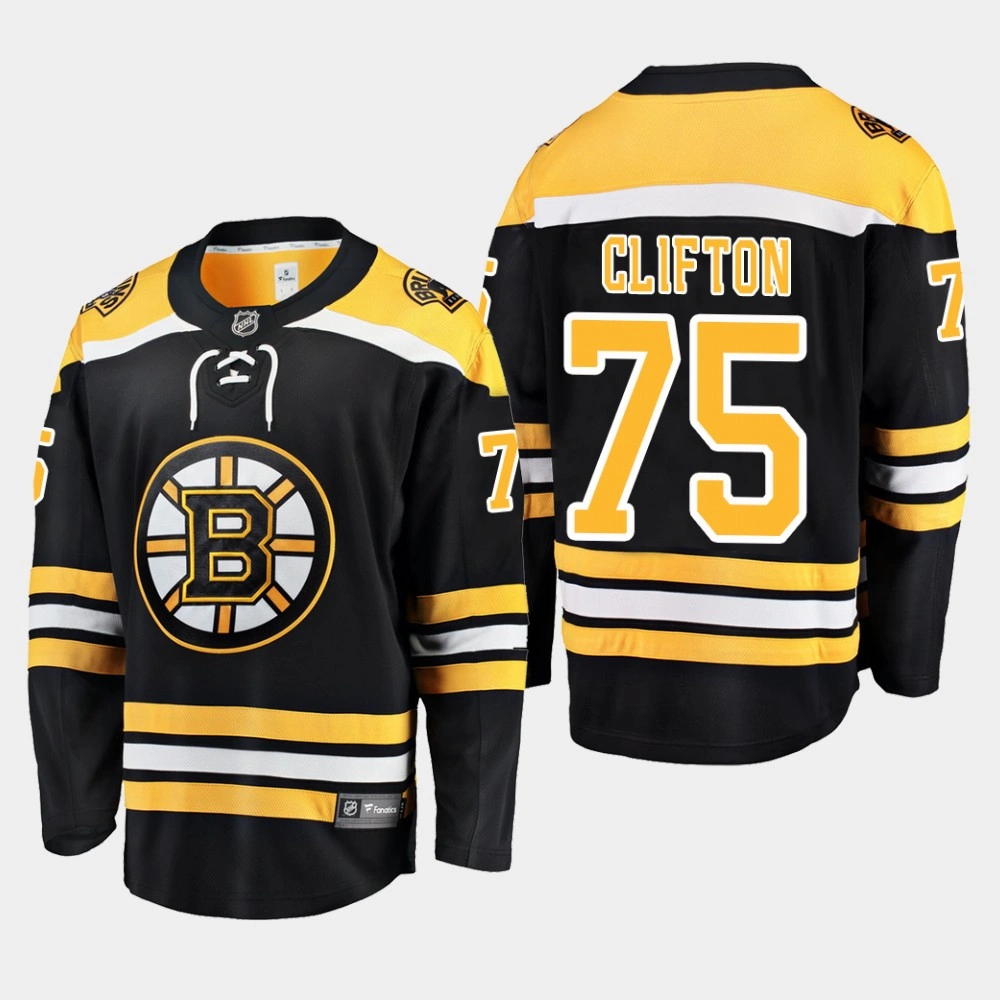 Youth Boston Bruins Connor Clifton #75 2019 Home Breakaway Player Black Jersey