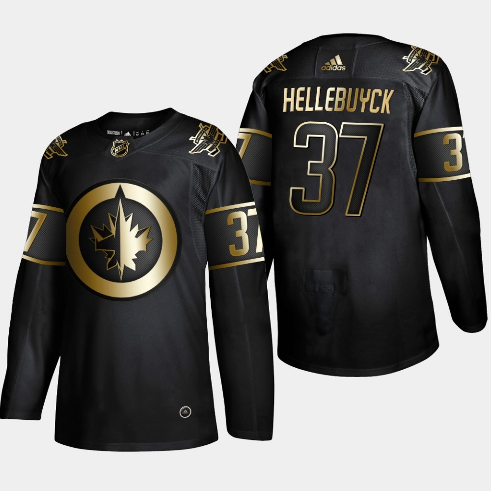 Women's Winnipeg Jets Connor Hellebuyck #37 2019 NHL Golden Edition Black Authentic Player Jersey