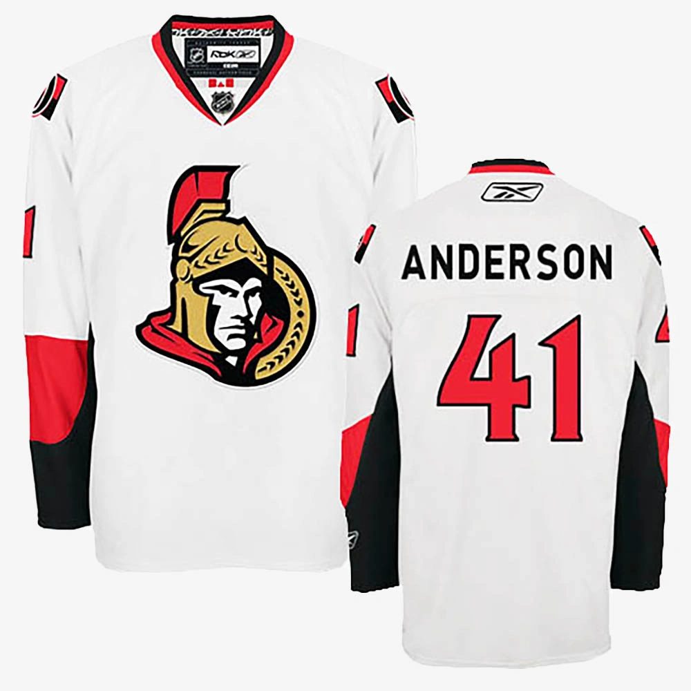 Craig Anderson Ottawa Senators White Away Jersey