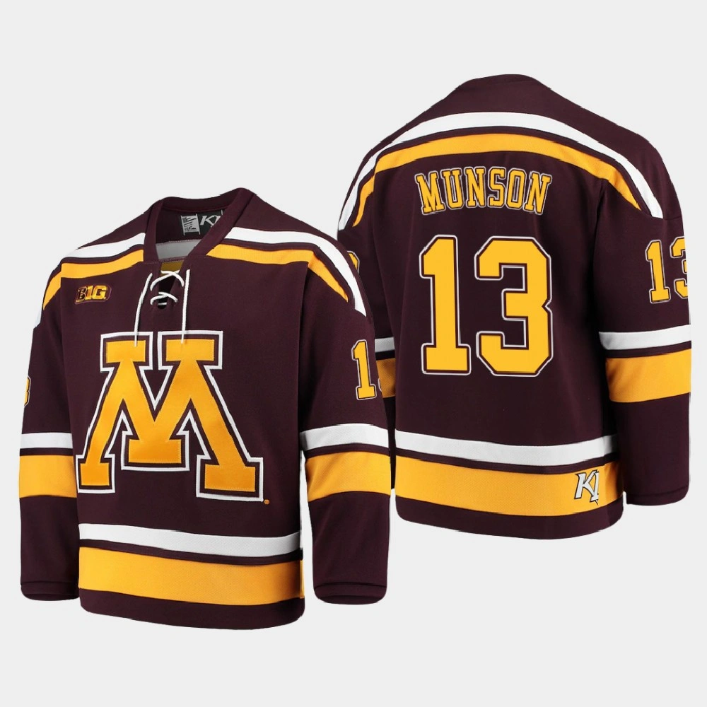Women's Minnesota Golden Gophers Cullen Munson #13 2021 B1G Tournament Championship Replica Maroon Jersey