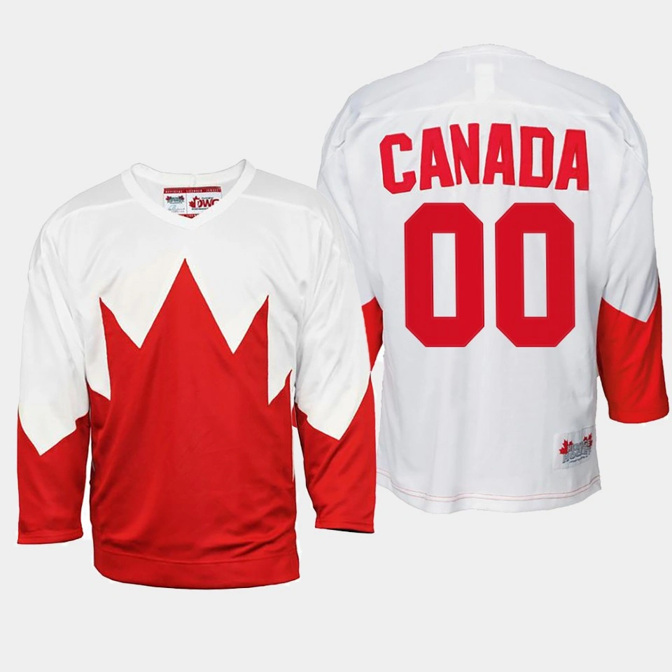Summit Series Canada Hockey Custom Throwback White #00 Jersey Summit Series Canada Hockey Custom Throwback White #00 Jersey