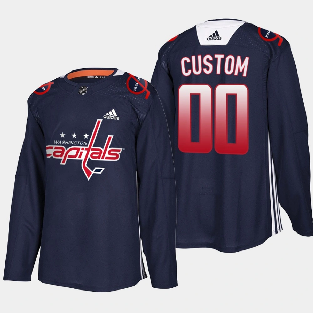 Men's Washington Capitals Custom #00 Black History Night Navy Jersey Men's Washington Capitals Custom #00 Black History Night Navy Jersey