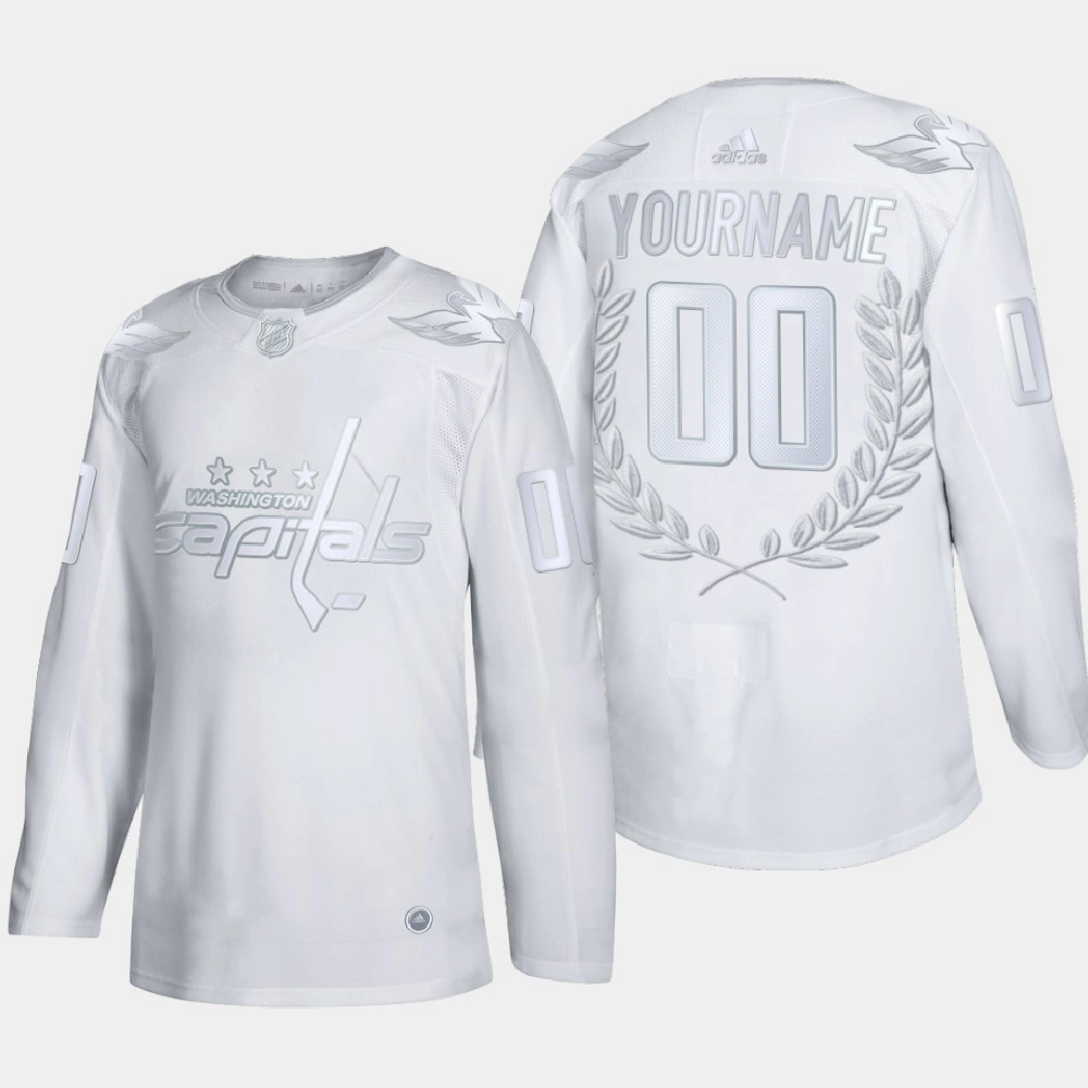 Custom #00 Glory Washington Capitals White Award Jersey Custom #00 Glory Washington Capitals White Award Jersey