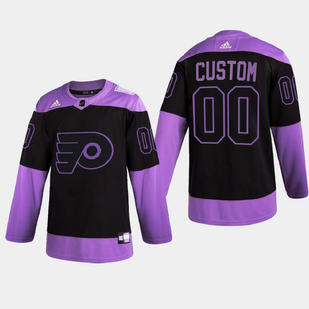 Philadelphia Flyers Custom 2021 Hockey Fights Cancer Night Purple Jersey Philadelphia Flyers Custom 2021 Hockey Fights Cancer Night Purple Jersey