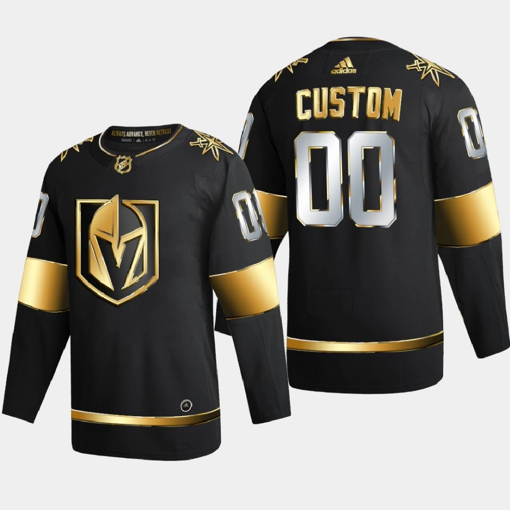 Men Vegas Golden Knights Custom #00 2020-21 Golden Edition Limited Authentic Jersey - Black Men Vegas Golden Knights Custom #00 2020-21 Golden Edition Limited Authentic Jersey - Black