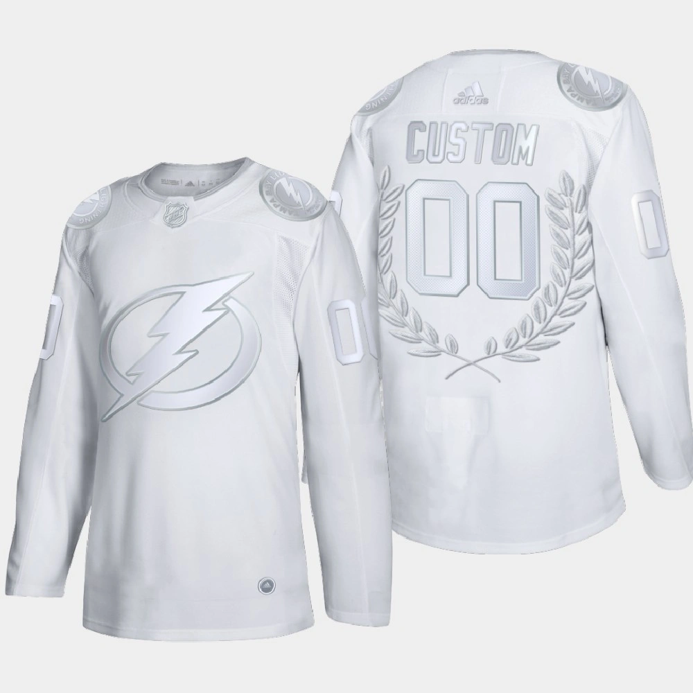 Men Tampa Bay Lightning Custom Awards Collection Glory White Jersey Men Tampa Bay Lightning Custom Awards Collection Glory White Jersey
