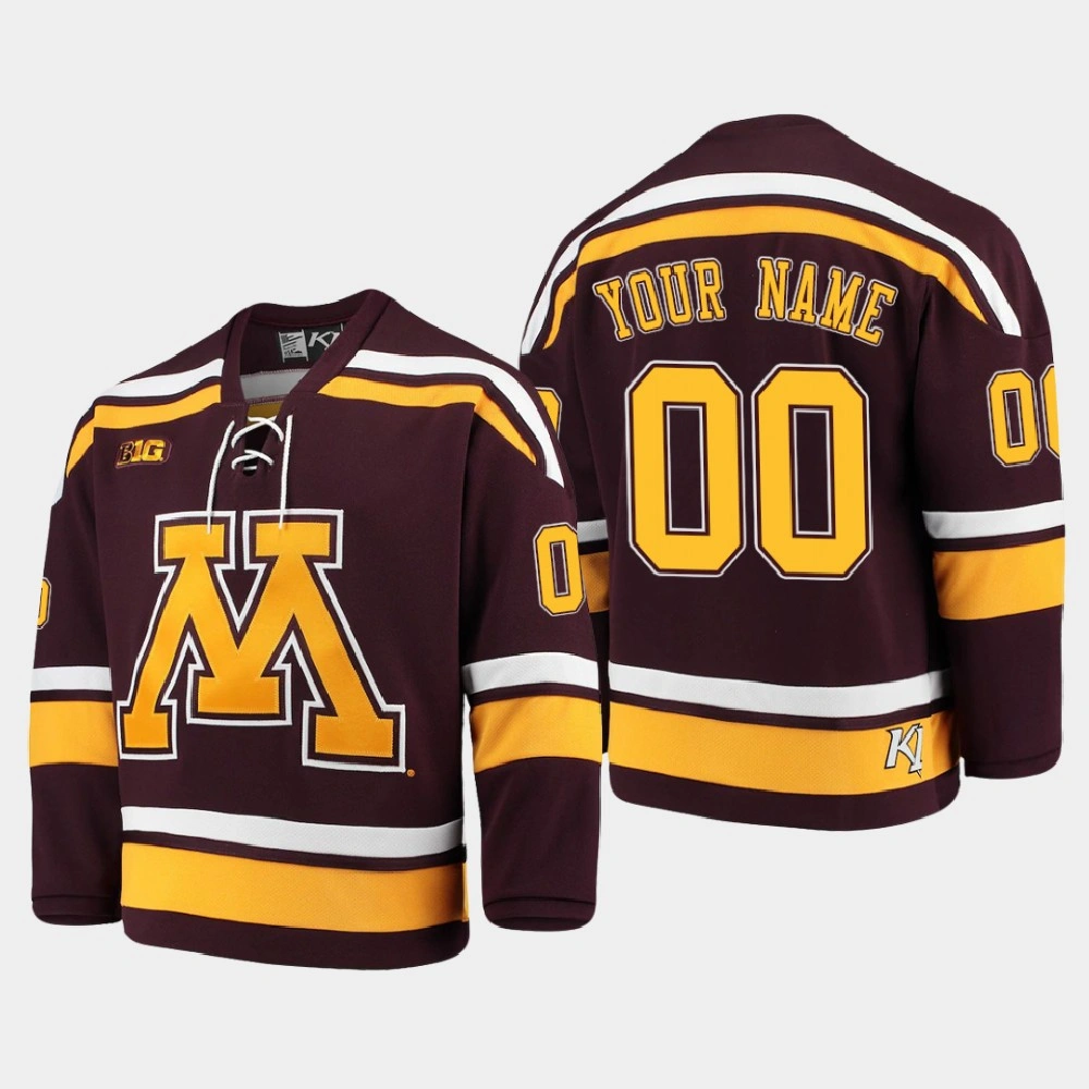 Men's Minnesota Golden Gophers Custom #00 2021 B1G Tournament Championship Replica Maroon Jersey Men's Minnesota Golden Gophers Custom #00 2021 B1G Tournament Championship Replica Maroon Jersey