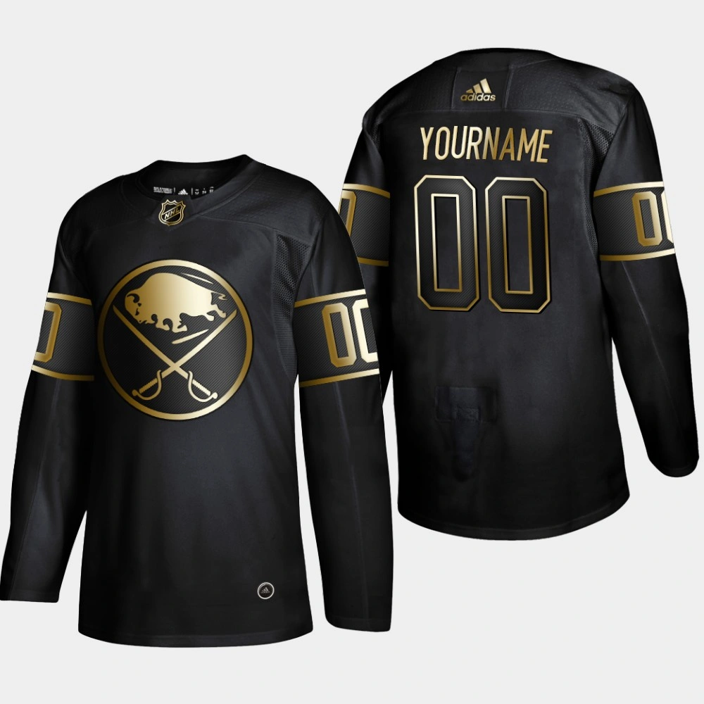 Men's Buffalo Sabres Custom 2019 NHL Golden Edition Authentic Player Black Jersey