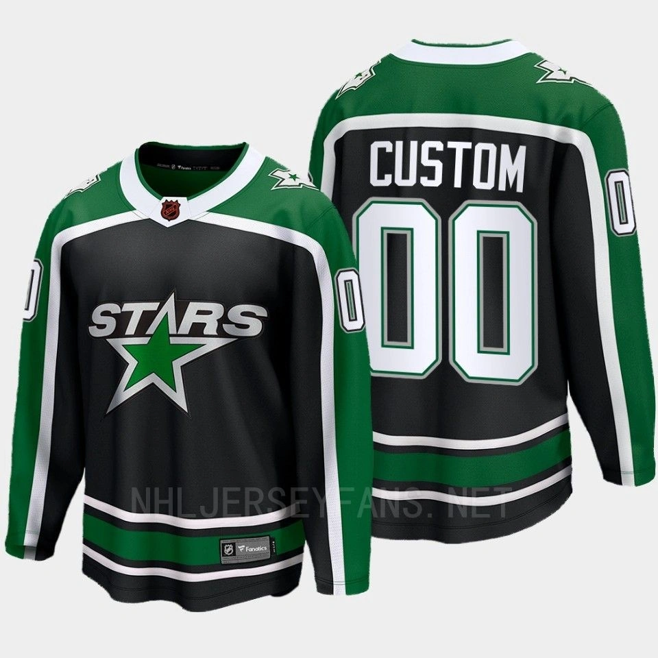 Youth Dallas Stars Custom 2022 Special Edition 2.0 Black #00 Jersey Breakaway Player Youth Dallas Stars Custom 2022 Special Edition 2.0 Black #00 Jersey Breakaway Player