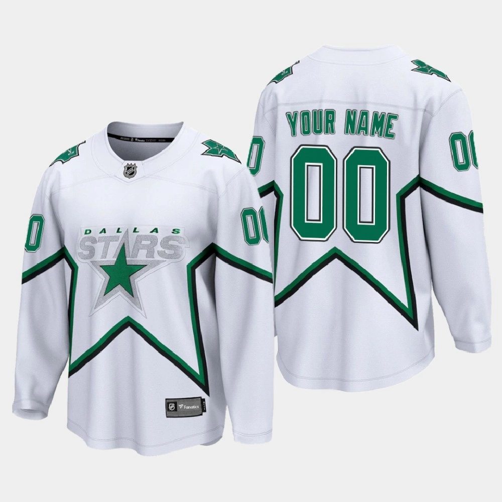 Women's Dallas Stars Custom #00 Special Edition 2021 White Jersey Women's Dallas Stars Custom #00 Special Edition 2021 White Jersey