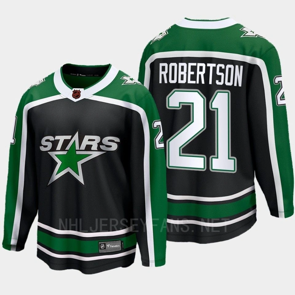 Dallas Stars Jason Robertson 2022 Special Edition 2.0 Black #21 Jersey Breakaway Player Dallas Stars Jason Robertson 2022 Special Edition 2.0 Black #21 Jersey Breakaway Player