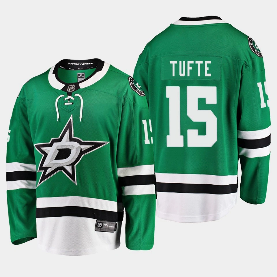 Riley Tufte Dallas Stars Home Breakaway Player Green Jersey