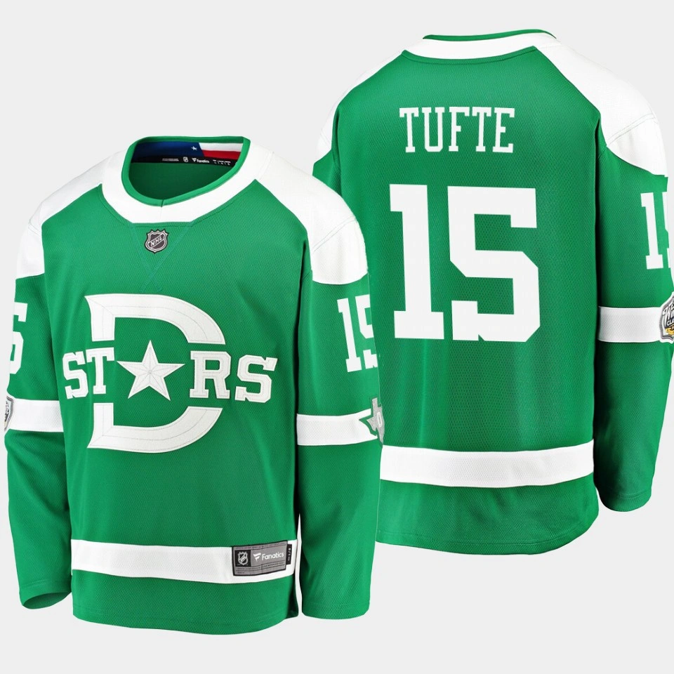 Dallas Stars Riley Tufte Winter Classic Green #15 Jersey Breakaway Player