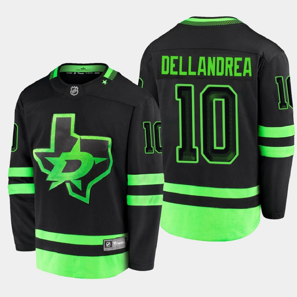 Youth Dallas Stars Ty Dellandrea #10 Alternate 2020-21 Blackout Breakaway Player Black Jersey