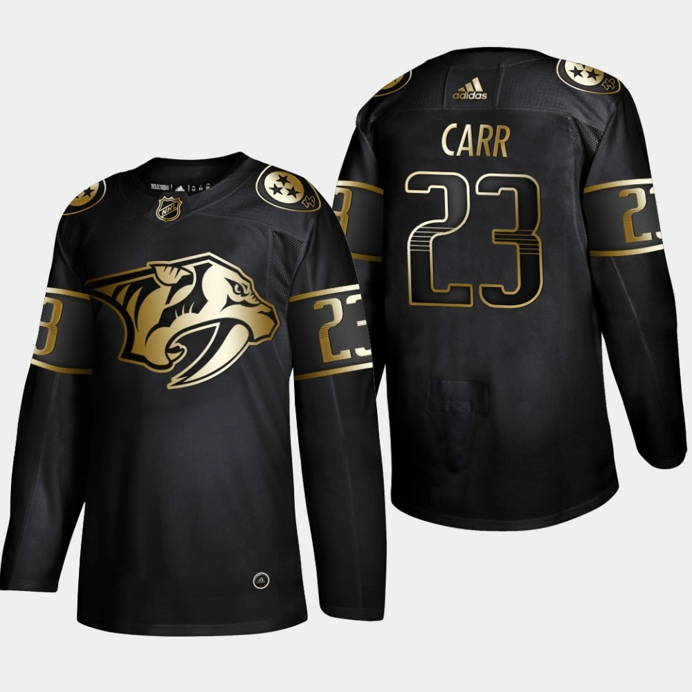 Nashville Predators Daniel Carr #23 NHL Golden Edition Authentic Jersey - Black